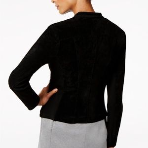 Ivanka Trump Faux Suede Moto Jacket